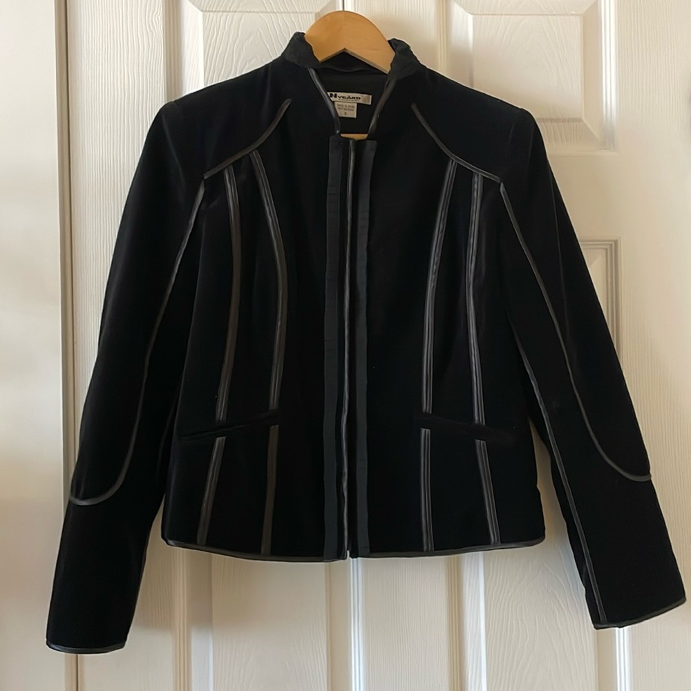 Vintage Nygard gothic vampire vampy black velvet blazer glam witchy - Picture 1 of 14